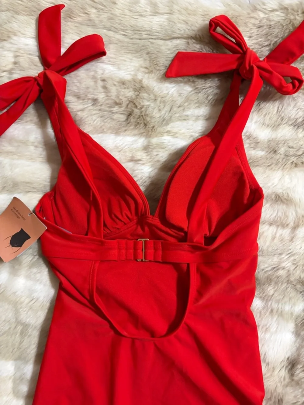 Shade & Shore Bright Red One-Piece - Picture 7 of 10